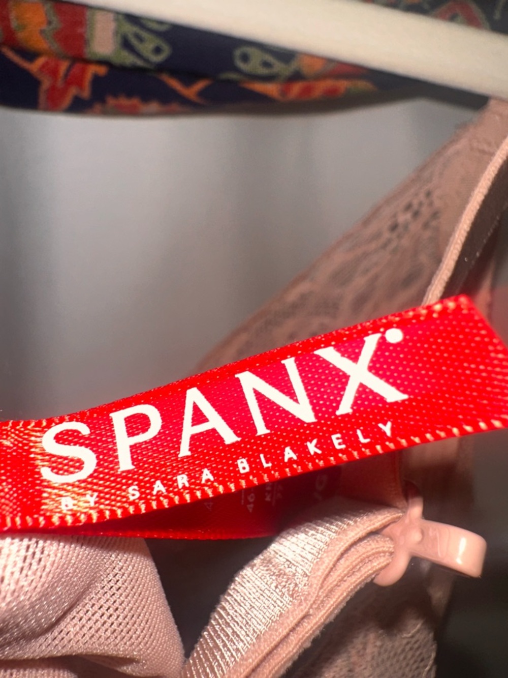 SPANX Lace-Trim Shaping bodysuit in Blush - Picture 5 of 7